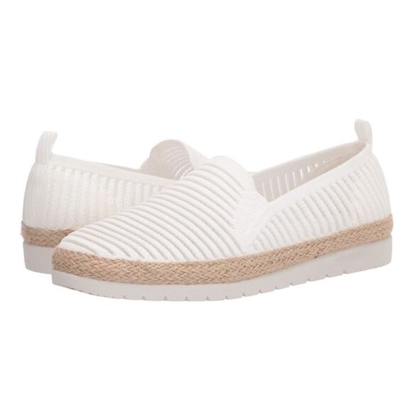 Bobs Skechers flexpadrille White iridescent sneakers slip-on size 8 B11 - Picture 1 of 14